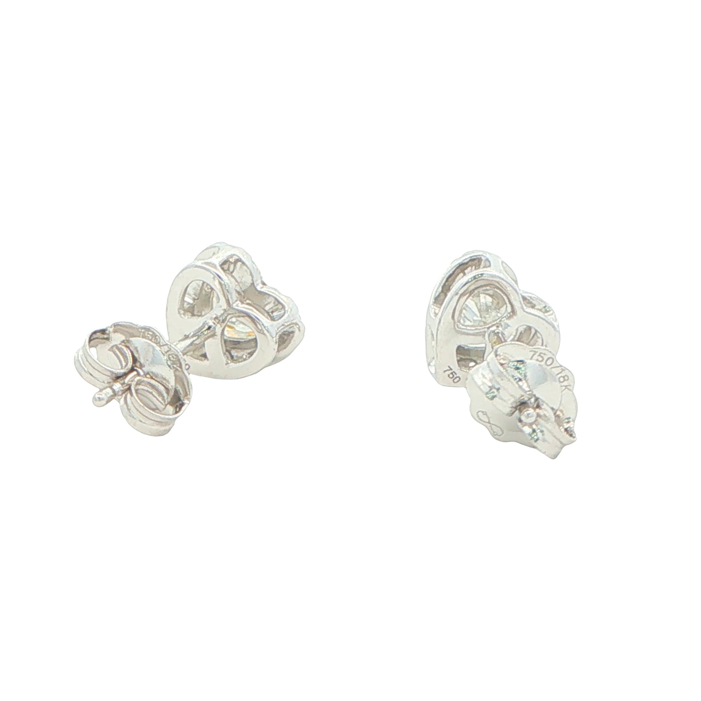 Heart Shaped Diamond Halo Style Earrings Gardiner Brothers