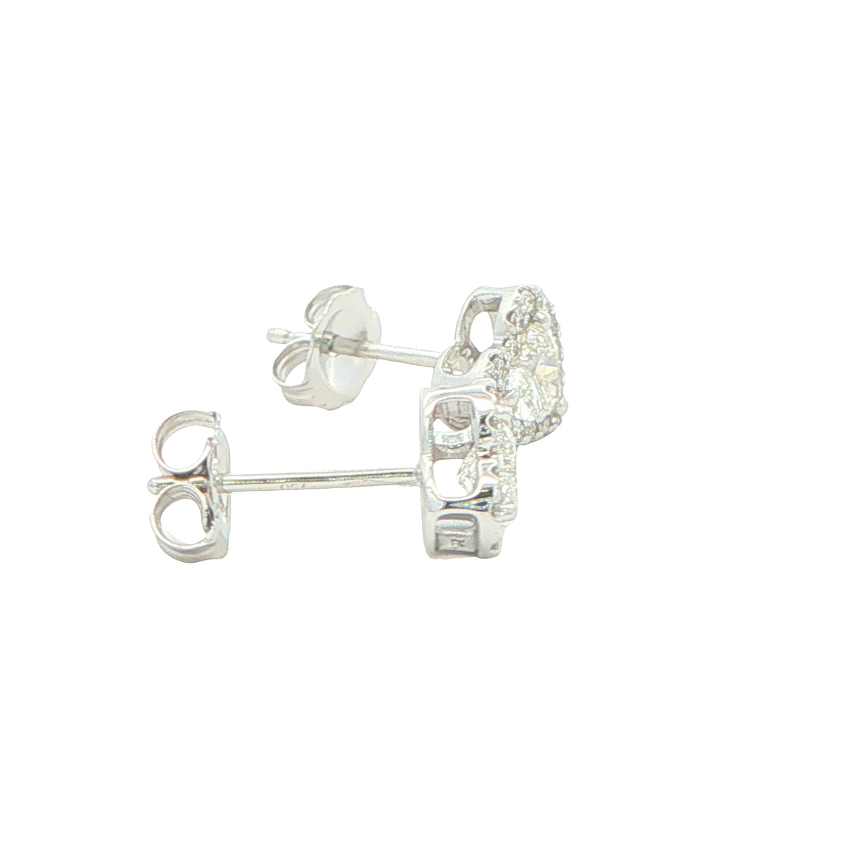 Heart Shaped Diamond Halo Style Earrings Gardiner Brothers