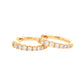 Round Brilliant cut diamond set graduated hoop earrings