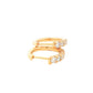 Round Brilliant cut diamond set graduated hoop earrings