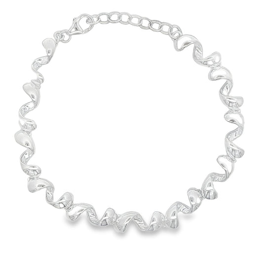 Silver Spiral Link Bracelet Gardiner Brothers