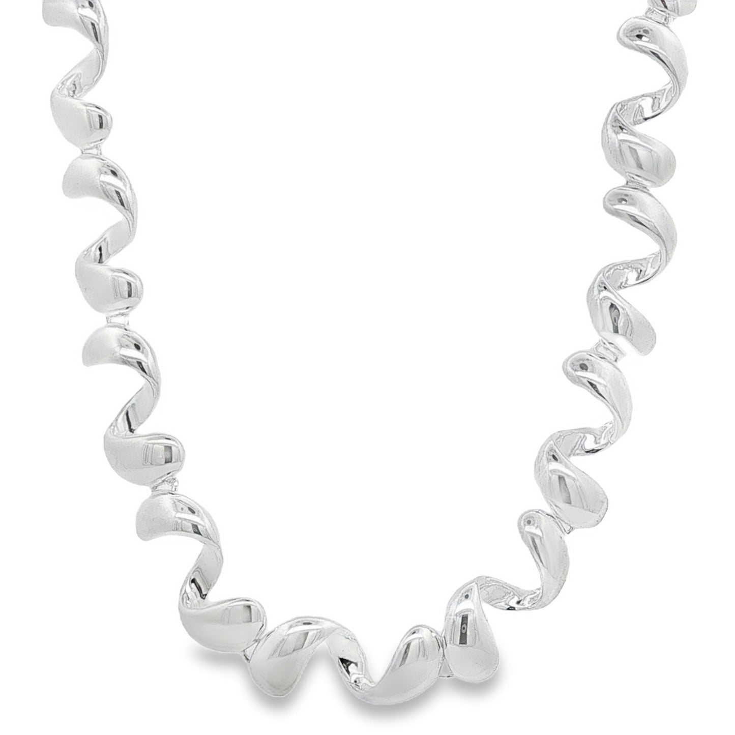 Silver Spiral Link Necklet