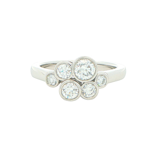 Round Brilliant Cut Diamond Bubble Style Ring - 0.85cts Gardiner Brothers