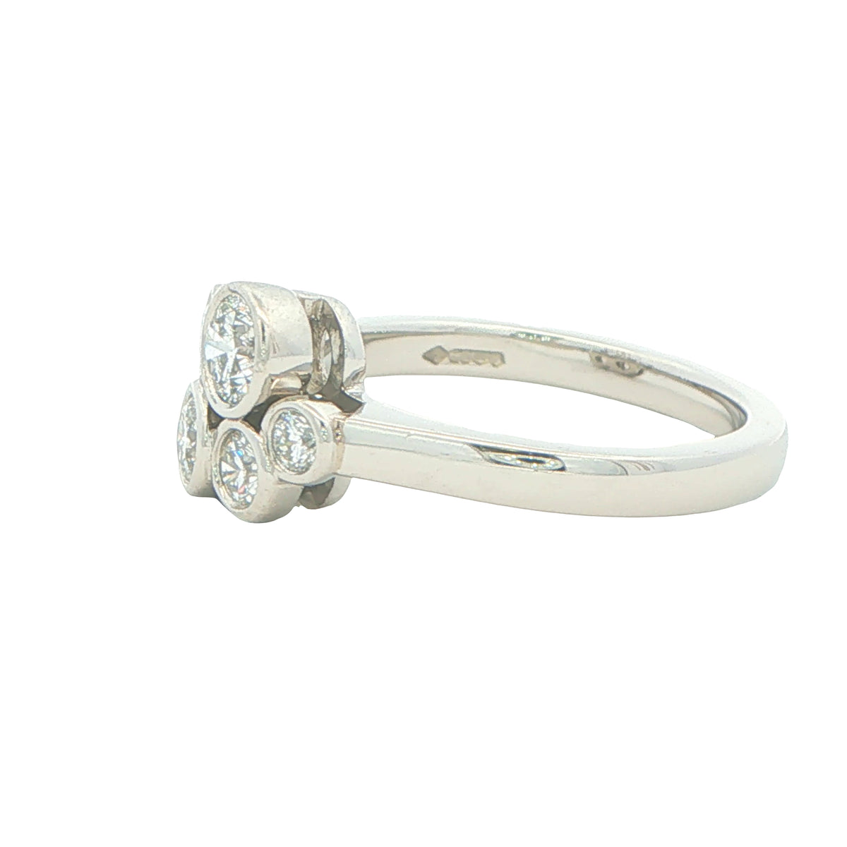 Round Brilliant Cut Diamond Bubble Style Ring - 0.85cts