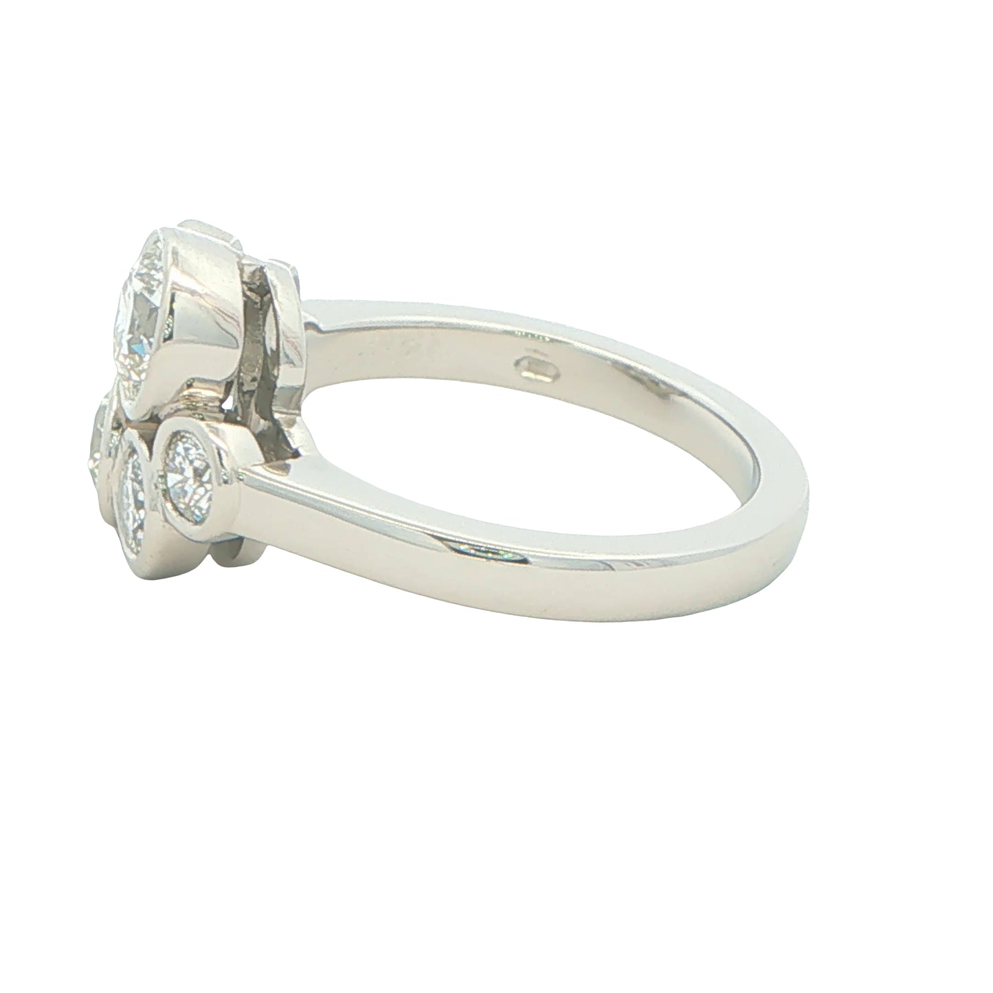 Round Brilliant Cut Diamond Bubble Style Ring - 1.83cts