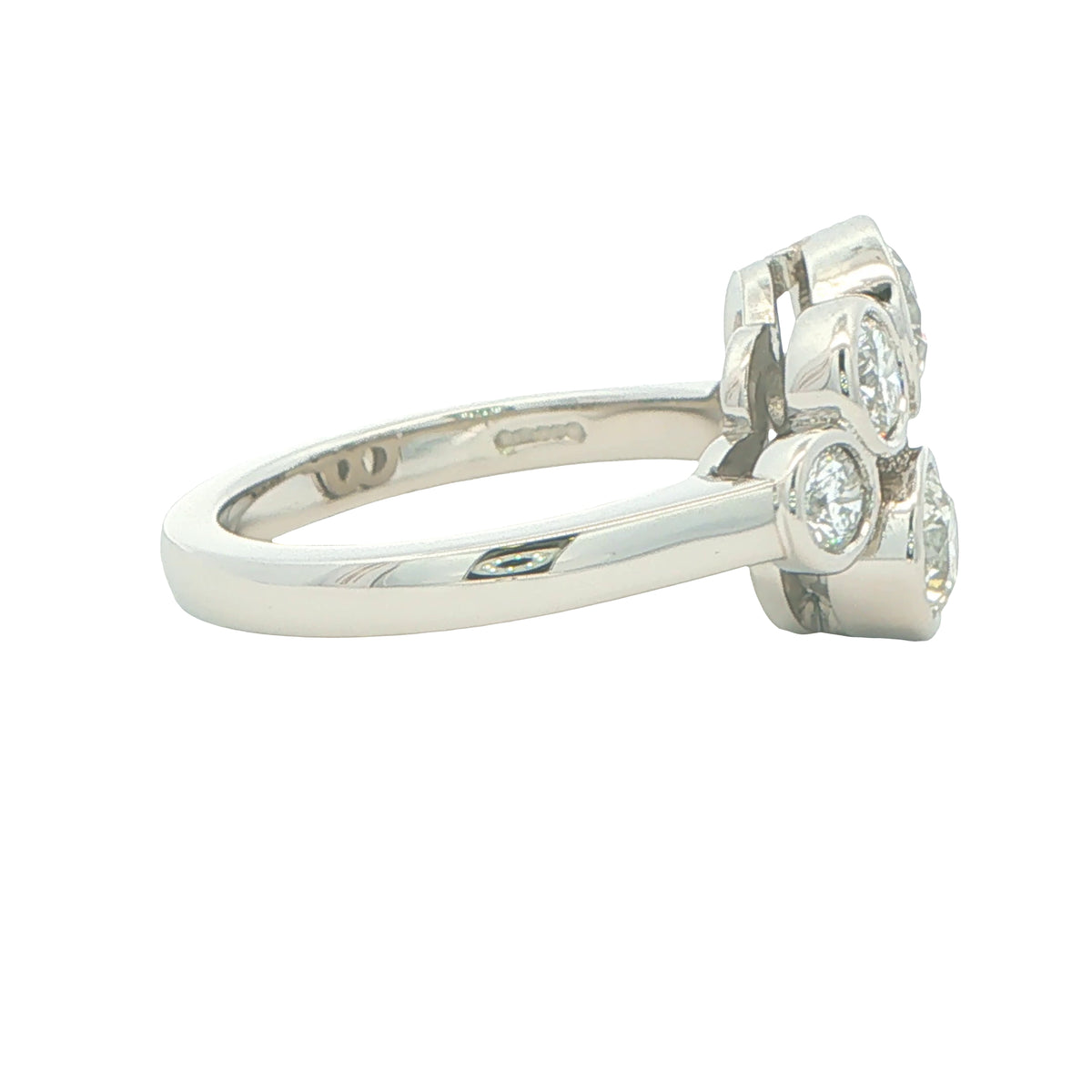 Round Brilliant Cut Diamond Bubble Style Ring - 1.83cts