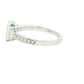 Aquamarine and Diamond 3 Stone Ring with Diamond Set shoulders. Gardiner Brothers