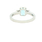 Aquamarine and Diamond 3 Stone Ring with Diamond Set shoulders. Gardiner Brothers