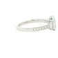 Aquamarine and Diamond 3 Stone Ring with Diamond Set shoulders. Gardiner Brothers