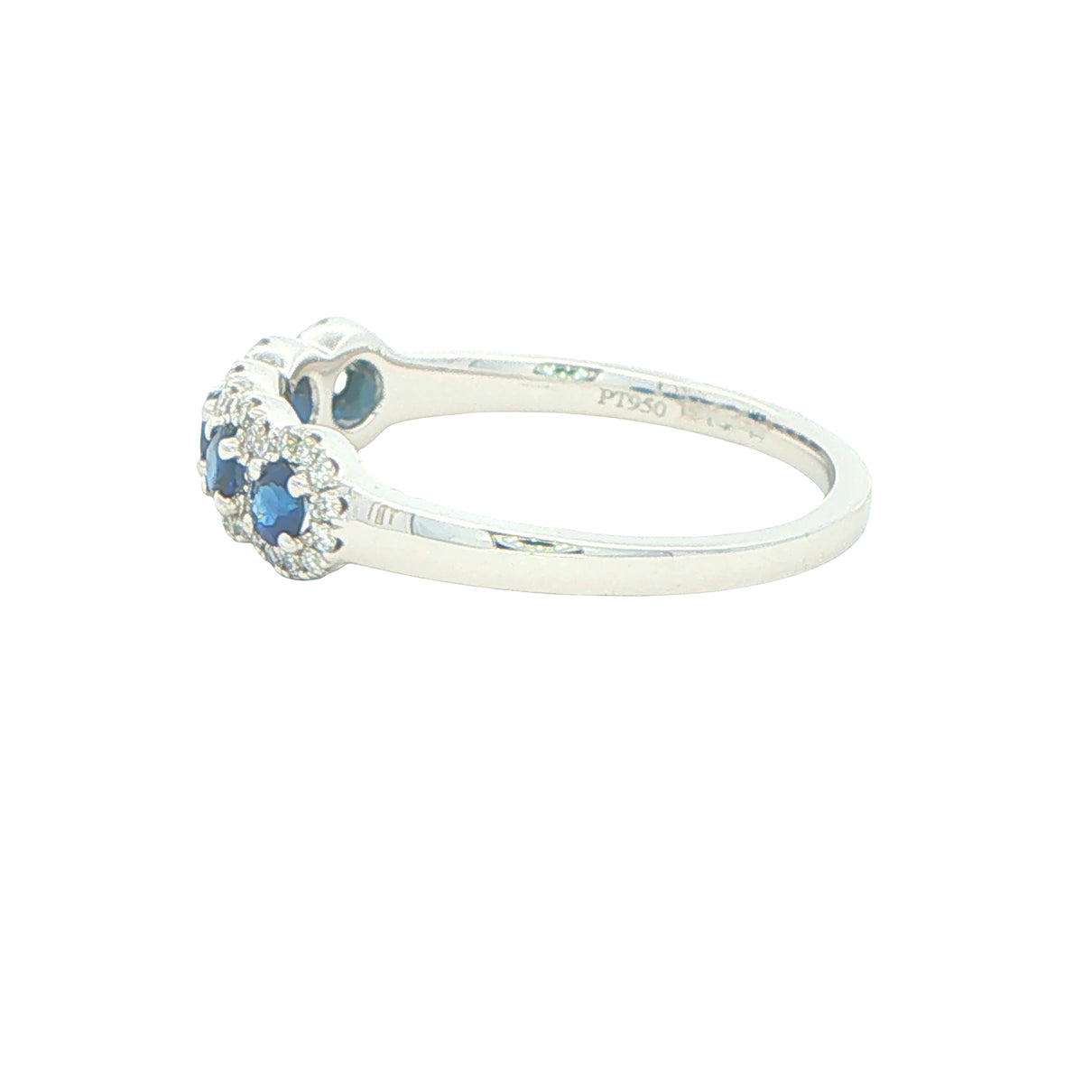 Sapphire and Round Brilliant Cut Diamond Halo Dress Ring Gardiner Brothers