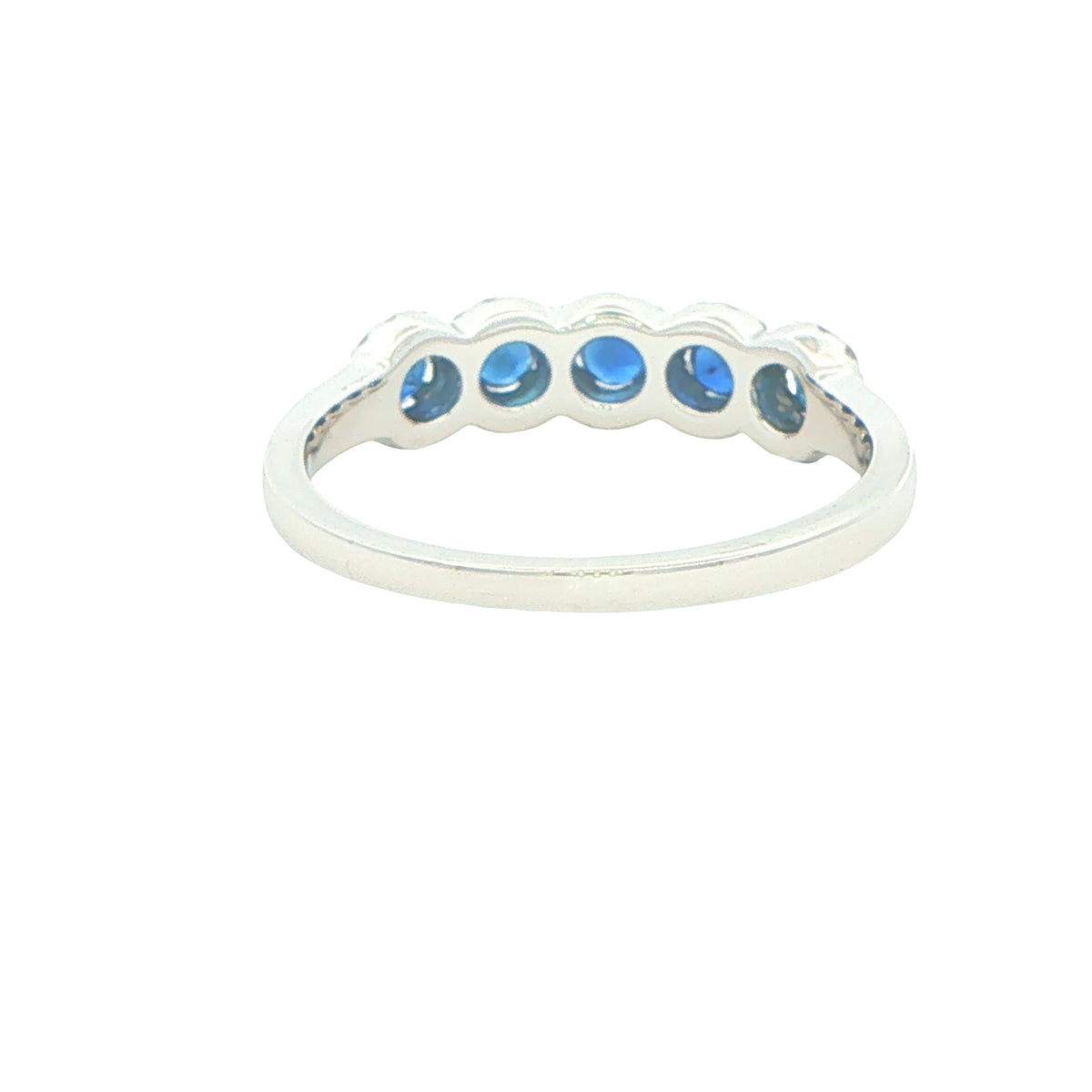 Sapphire and Round Brilliant Cut Diamond Halo Dress Ring Gardiner Brothers