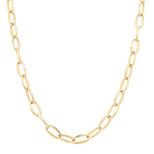 Yellow Gold Oval Link Necklet Gardiner Brothers