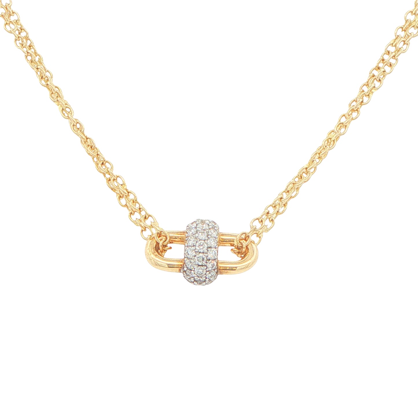 Yellow Gold Fancy Style Diamond Pendant