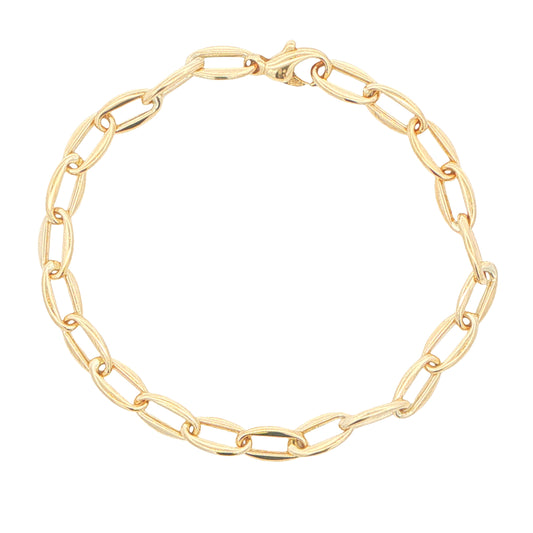 Yellow Gold Oval Link Bracelet Gardiner Brothers