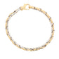 Yellow and White Gold Solid Tight Fancy Link Bracelet