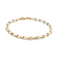 Yellow and White Gold Solid Tight Fancy Link Bracelet