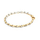 Yellow and White Gold Solid Tight Fancy Link Bracelet