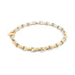 Yellow and White Gold Solid Tight Fancy Link Bracelet