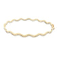 Yellow and White Gold Wave Bangle