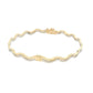 Yellow and White Gold Wave Bangle