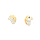 yellow and white gold Stranded Bracket Style Earrings Gardiner Brothers