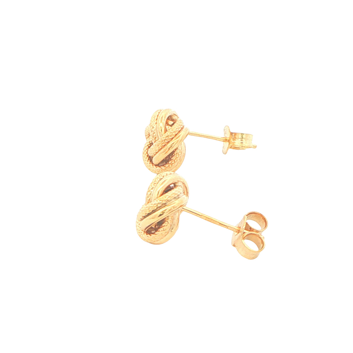 Yellow Gold Rope Patterned Knot Earrings Gardiner Brothers