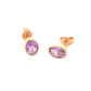 Yellow Gold Oval Shaped Amethyst Earrings Gardiner Brothers