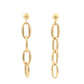 Yellow Gold Open Oval Links Drop Style Earrings Gardiner Brothers