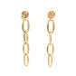 Yellow Gold Open Oval Links Drop Style Earrings Gardiner Brothers