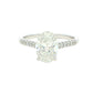 Lab Grown Oval Shaped Diamond Solitaire with diamond set shoulders - 2.30cts Gardiner Brothers