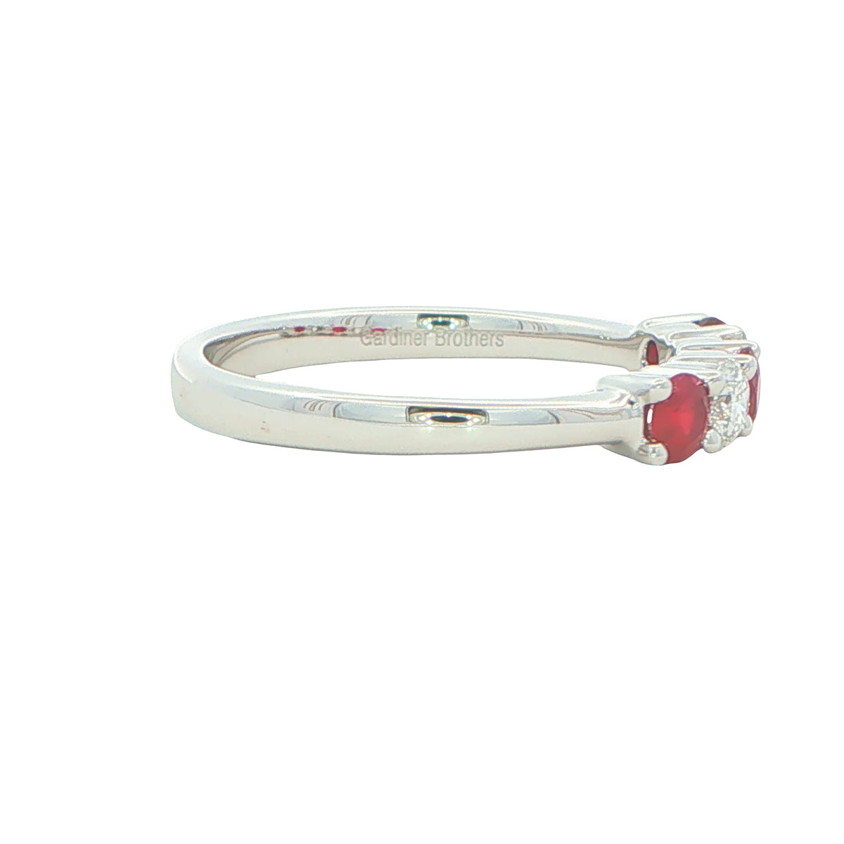Ruby and Diamond 5 Stone Ring Gardiner Brothers