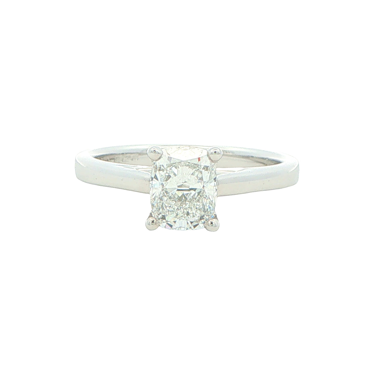 Platinum Elongated Cushion Shaped Diamond Solitaire ring - 1.04cts Gardiner Brothers
