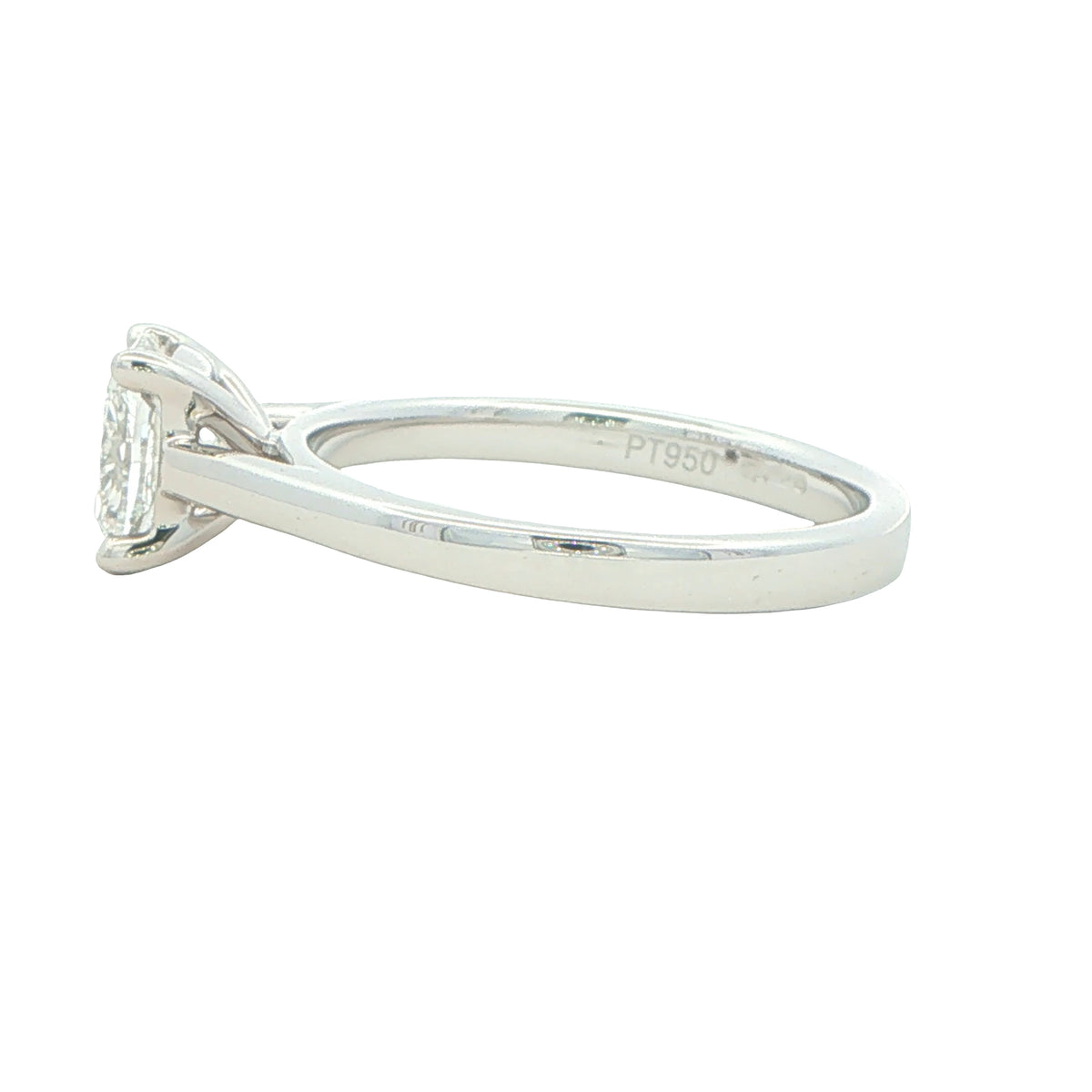 Platinum Elongated Cushion Shaped Diamond Solitaire ring - 1.04cts Gardiner Brothers