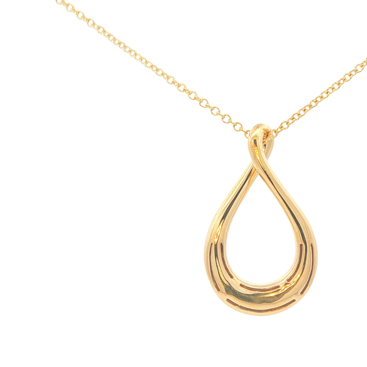 Yellow Gold Twisted Diamond Set Pendant Gardiner Brothers