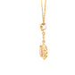 Pear Shaped Morganite and Diamond Halo Style Drop Pendant Gardiner Brothers