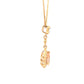 Pear Shaped Morganite and Diamond Halo Style Drop Pendant Gardiner Brothers
