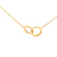 Yellow Gold Dimond Set Interlocked Circles Necklet