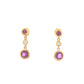 Amethyst and Diamond Drop Style Earrings Gardiner Brothers