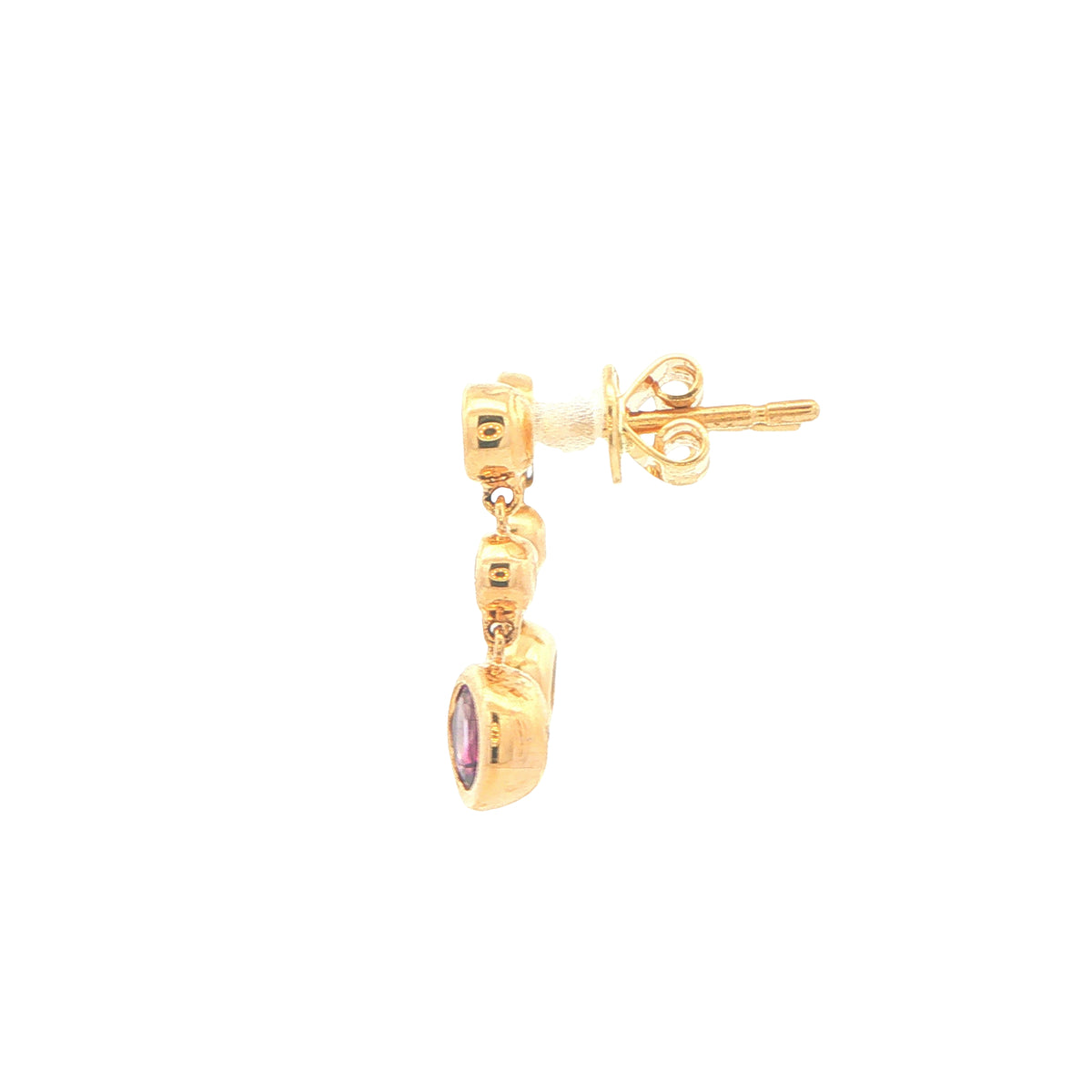 Amethyst and Diamond Drop Style Earrings Gardiner Brothers