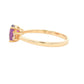 Amethyst and Diamond 3 Stone Ring