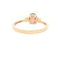 Amethyst and Diamond 3 Stone Ring