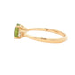 Peridot and Diamond 3 Stone Ring