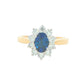 Sapphire and Round Brilliant Cut Diamond Cluster Style Ring Gardiner Brothers