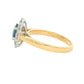 Sapphire and Round Brilliant Cut Diamond Cluster Style Ring Gardiner Brothers