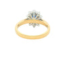 Sapphire and Round Brilliant Cut Diamond Cluster Style Ring Gardiner Brothers