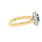 Sapphire and Round Brilliant Cut Diamond Cluster Style Ring Gardiner Brothers