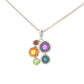 Multi Gemstone Bubble Style Pendant