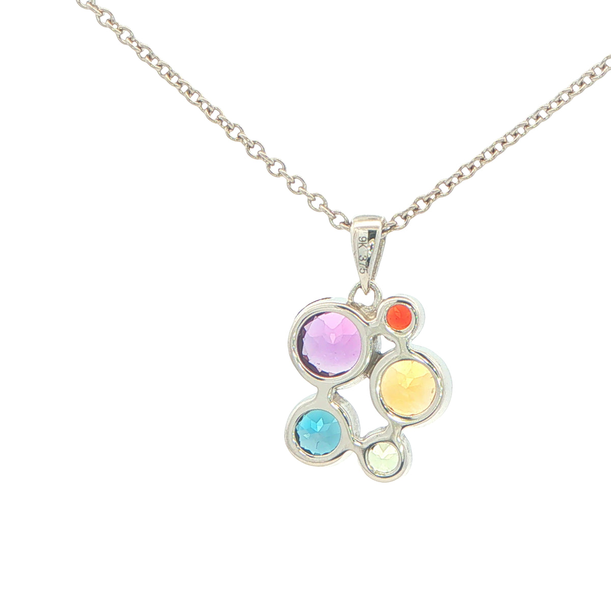 Multi Gemstone Bubble Style Pendant