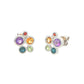 Multi Gemstone Bubble Style Earrings