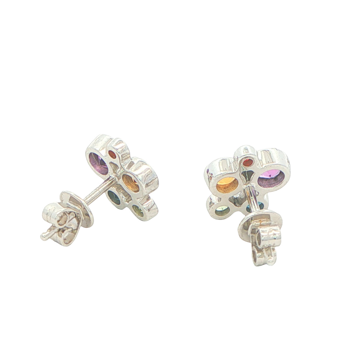 Multi Gemstone Bubble Style Earrings